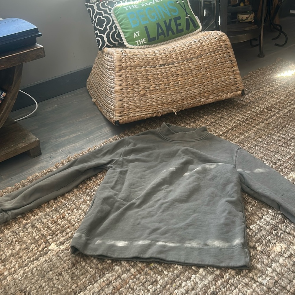 Mr Porter Mens Olive Crewneck Sweatshirt Size Small🫒